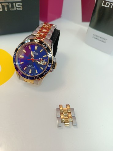 9-9-77725-1-Reloj Pulsera Caballero Lotus Bicolor 18767 