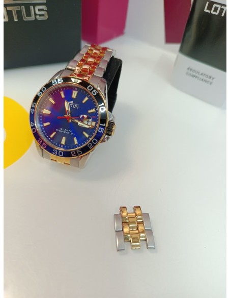 9-9-77725-1-Reloj Pulsera Caballero Lotus Bicolor 18767 