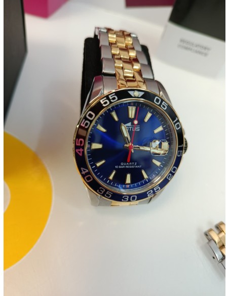 9-9-77725-3-Reloj Pulsera Caballero Lotus Bicolor 18767 