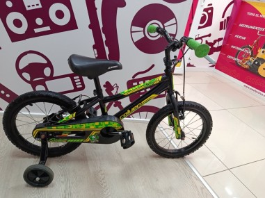 9-9-80101-1-Bicicleta Nino coluer rider 160 12 negra con verde 