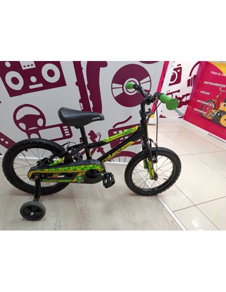 9-9-80101-1-Bicicleta Nino coluer rider 160 12 negra con verde 