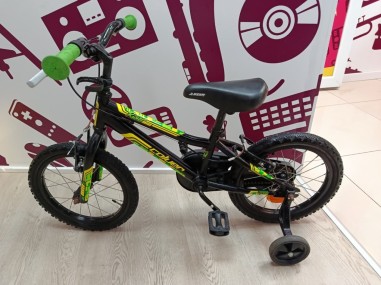 9-9-80101-3-Bicicleta Nino coluer rider 160 12 negra con verde 