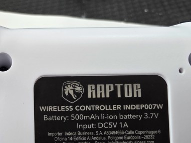 1-1-279222-3-Mando Ps4 Compatible Raptor INDEP007W Blanco