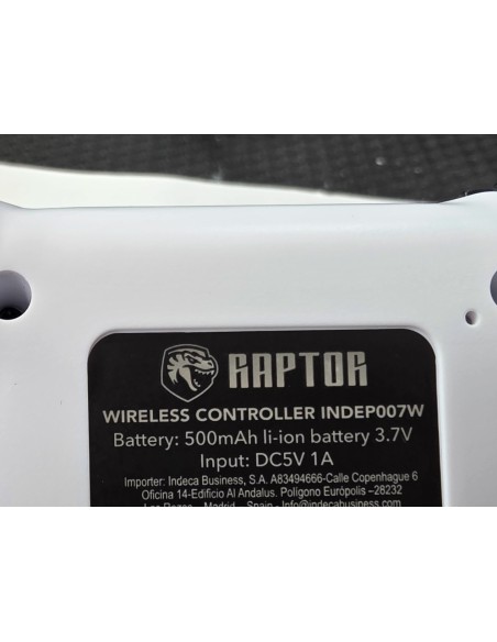 1-1-279222-3-Mando Ps4 Compatible Raptor INDEP007W Blanco