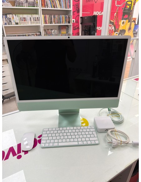 6-6-169155-1-Ordenador sobremesa Apple Imac a3247 M4 24 Verde 16Ram 256GB 2024