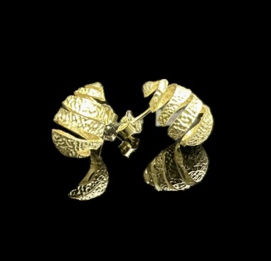 8-1-279568-1-Pendientes tipo gota mate de plata de ley 925 baño oro 18K