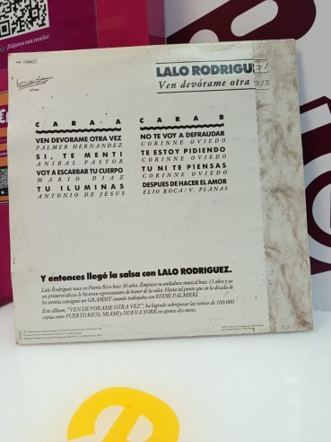 9-9-80358-2-Vinilo Lalo Rodriguez Ven Devorame Otra Vez