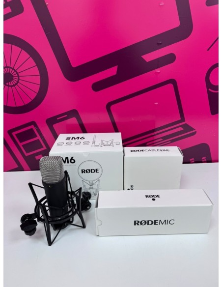 7-7-91251-3-Microfono Rode Sm6 Micro,soporte Y Cable