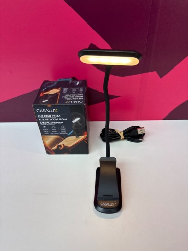 8-8-81545-1-Hogar Y Complementos CASALUX Luz De Lectura Con Pinza (Sin Uso)