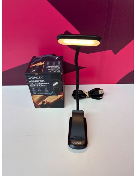 8-8-81545-1-Hogar Y Complementos CASALUX Luz De Lectura Con Pinza (Sin Uso)