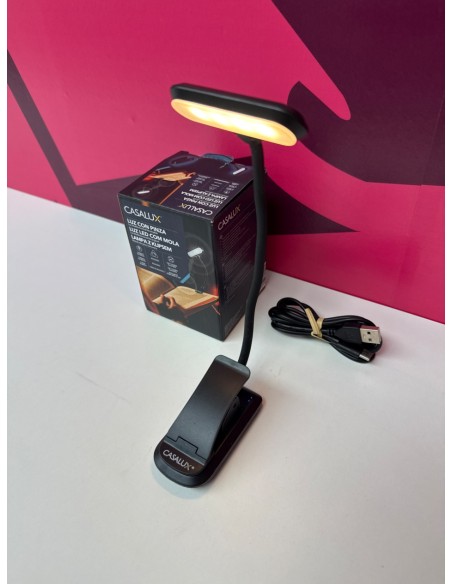 8-8-81544-1-Hogar Y Complementos CASALUX Luz De Lectura Con Pinza (Sin Uso)