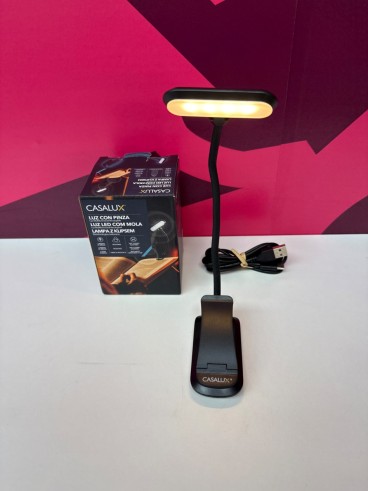 8-8-81543-1-Hogar Y Complementos CASALUX Luz De Lectura Con Pinza (Sin Uso)