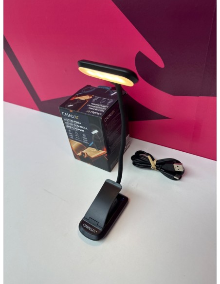 8-8-81543-2-Hogar Y Complementos CASALUX Luz De Lectura Con Pinza (Sin Uso)