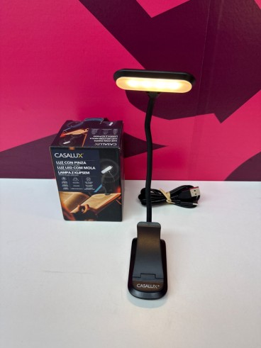 8-8-81542-1-Hogar Y Complementos CASALUX Luz De Lectura Con Pinza (Sin Uso)