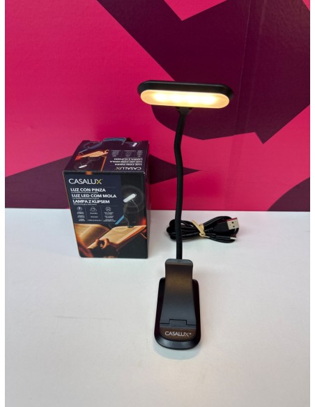 8-8-81542-1-Hogar Y Complementos CASALUX Luz De Lectura Con Pinza (Sin Uso)