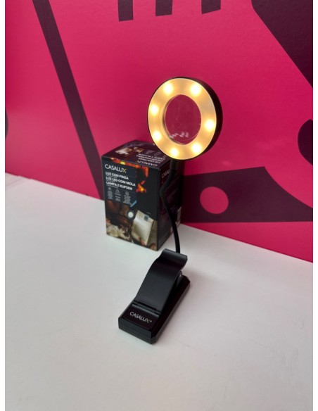 8-8-81538-3-Hogar y complementos CASALUX Luz de lectura con pinza Aro (Sin Uso)