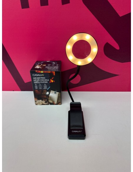 8-8-81540-2-Hogar y complementos CASALUX Luz de lectura con pinza Aro (Sin Uso)