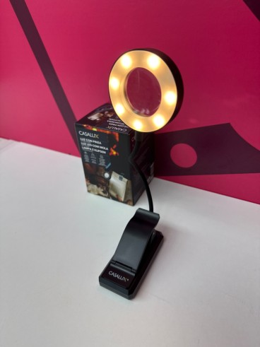 8-8-81541-1-Hogar y complementos CASALUX Luz de lectura con pinza Aro (Sin Uso)