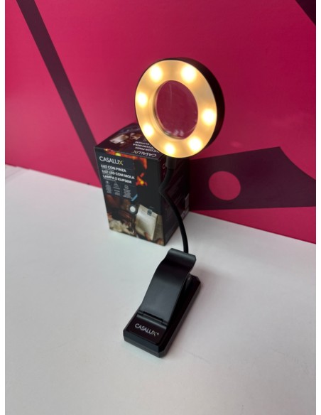 8-8-81541-1-Hogar y complementos CASALUX Luz de lectura con pinza Aro (Sin Uso)