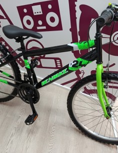 9-9-80180-1-Bicicleta Nino Denbike 24 Negra Y Verde 