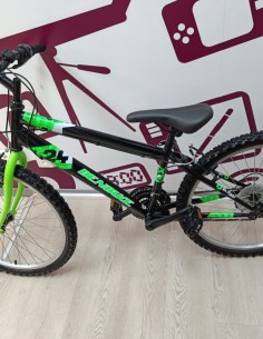 9-9-80180-1-Bicicleta Nino Denbike 24 Negra Y Verde  2