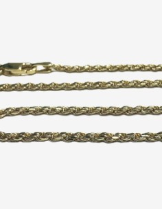 1-1-271890-1-Cadena cordón salomonico de plata de ley 925 con baño de oro 18K , L 50cm, A 2,3mm 2
