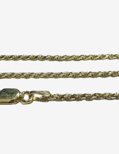 1-1-271889-1-Cadena cordón salomonico de plata de ley 925 con baño de oro 18K , L 50cm, A 2,3mm