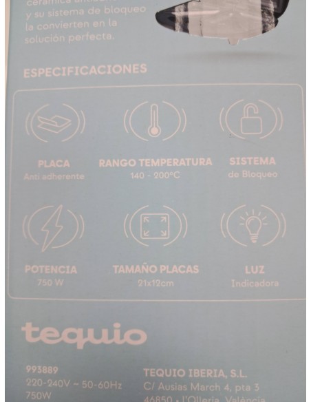 6-6-172340-2-Sandwichera Tequio 750W Sin Uso