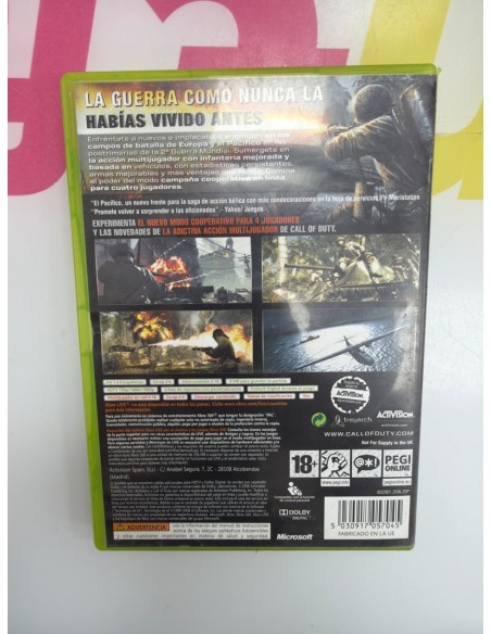 1-1-277487-3-Videojuego Xbox 360 Call Of Duty World At War