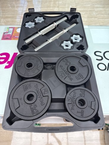 8-8-81723-1-Equipamiento Gimnasio Kit De Pesas Domyos
