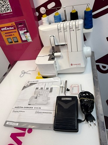 9-9-80572-5-Maquina Coser Remalladora Singer Overlock S14-78