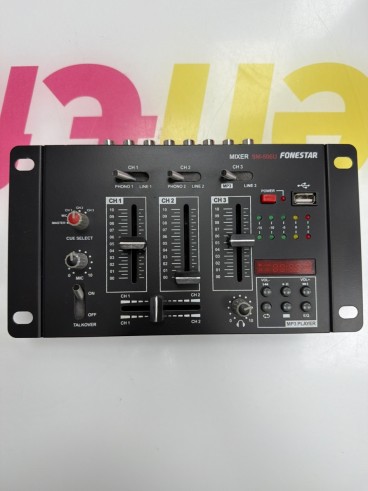 1-1-280236-1-Controlador MEZCLADOR USB MP3 FONESTAR SM-506U 