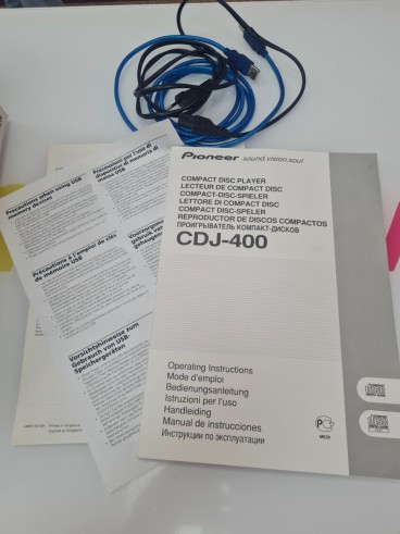 1-1-280333-3-Giradiscos Pioneer CDJ-400 Reproductor 