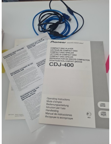 1-1-280333-3-Giradiscos Pioneer CDJ-400 Reproductor 