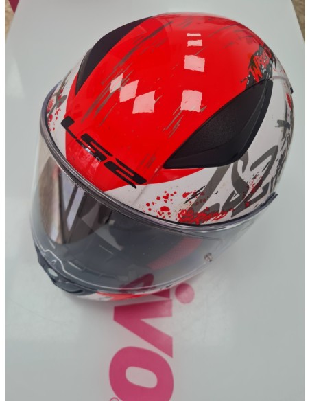 1-1-280215-1-Casco Integral LS2 FF353 RAPID NAUGHTY BLANCO ROJO Talla L