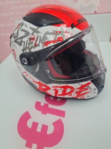 1-1-280215-2-Casco Integral LS2 FF353 RAPID NAUGHTY BLANCO ROJO Talla L