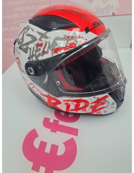 1-1-280215-2-Casco Integral LS2 FF353 RAPID NAUGHTY BLANCO ROJO Talla L