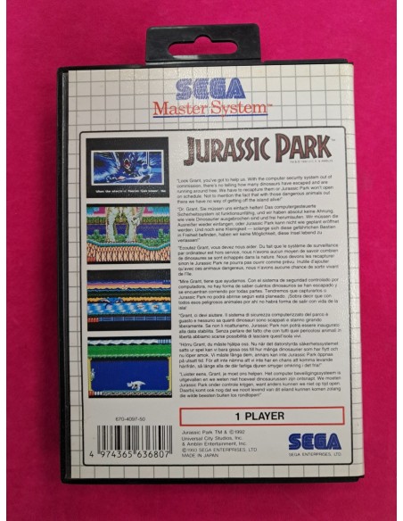 6-6-172666-3-Videojuego Retro Master sistem Jurassic Park