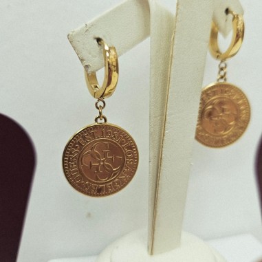 8-8-82287-4-Pendientes GUESS moneda Marilyn Monroe
