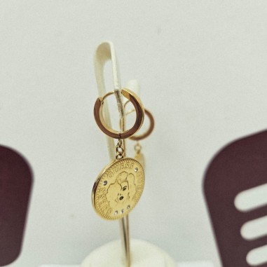 8-8-82287-5-Pendientes GUESS moneda Marilyn Monroe