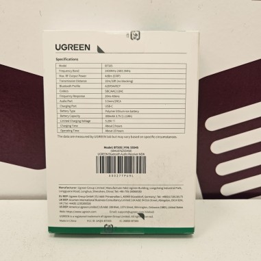 8-8-82233-2-Sonido Receptor Bluetooth UGREEN BT505 (Sin Uso)