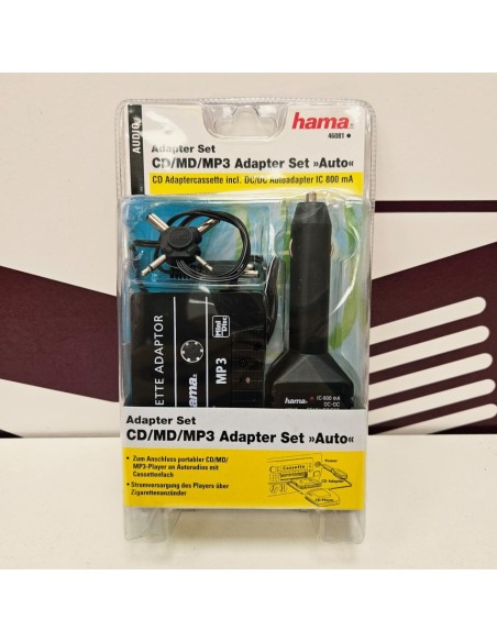 8-8-82222-1-Automóvil Adaptador Set CD MD MP3 Hama (NUEVO)