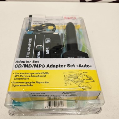 8-8-82222-2-Automóvil Adaptador Set CD MD MP3 Hama (NUEVO)