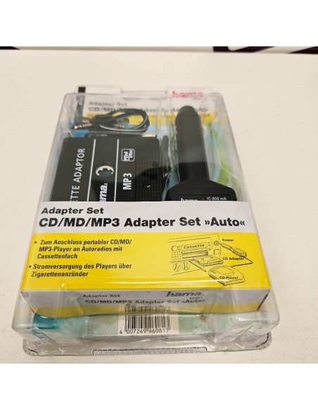 8-8-82222-2-Automóvil Adaptador Set CD MD MP3 Hama (NUEVO)