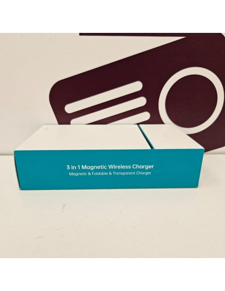 8-8-82231-1-Cargador 3 en 1 Magnetic wireless charger T618-F 15w (sin uso)
