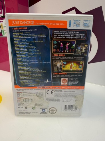 9-9-80666-3-Videojuego Wii just dance 2 