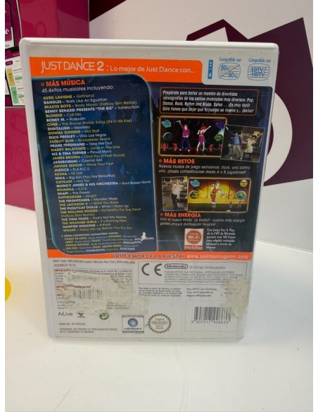 9-9-80666-3-Videojuego Wii just dance 2 