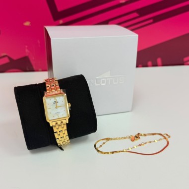 7-7-92324-1-Reloj Pulsera Señora Lotus 2gether Pulsera A Juego (Sin Uso)