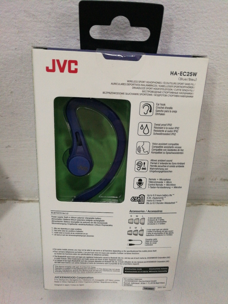6-6-138536 auriculares in-ear auriculares inalambricos - jvc  ha-ec25wauriculares inalambricos - jvc ha-ec25w (nuevo)