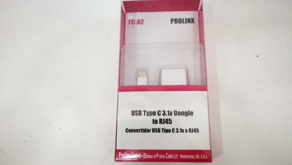 1-1-190347-1-Prolinx Tc-A2 T Adaptador Prolinx USB Tipo C a RJ45 Redes 1Gbps